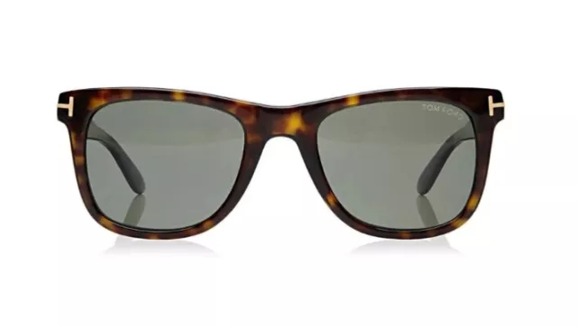 Tom Ford Leo TF336 56R Polarized Tortoise Rectangle Plastic Sunglasses 52-21-145