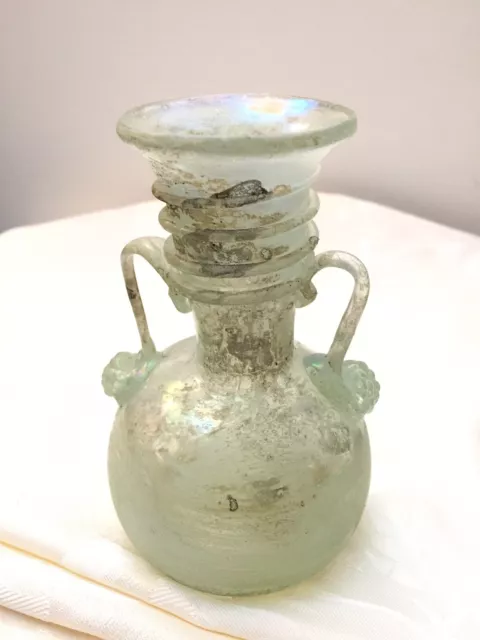 Petit vase a anse verre irisé balsamaire Scavo Seguso Vetri d'Arte Murano