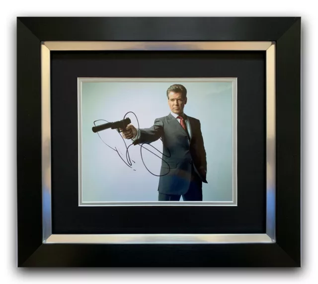 Pierce Brosnan Hand Signed Framed Photo Display - James Bond - 007 A.