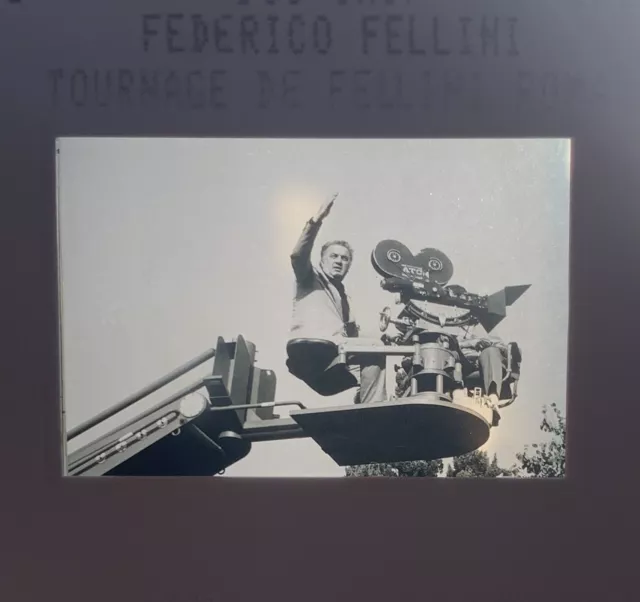 Federico Fellini - tournage Fellini Roma - diapositive de presse