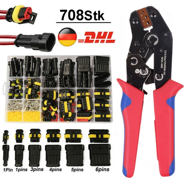 5 Set Stecker Steckverbindung Steckverbinder 2-polig Wasserdicht Auto KFZ Boot E - Foto 9