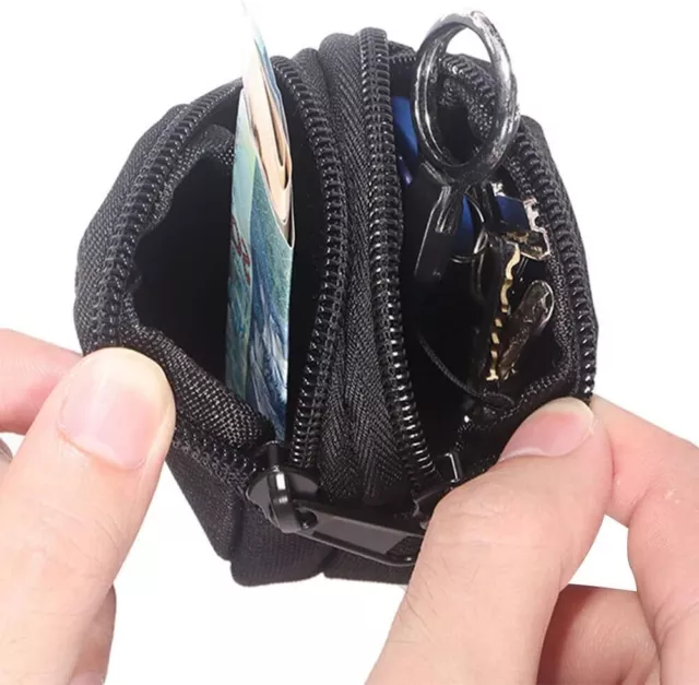 Tactical EDC Purse Pouch Portable Bag Small Coin Key Pocket Wallet Zipper Pack