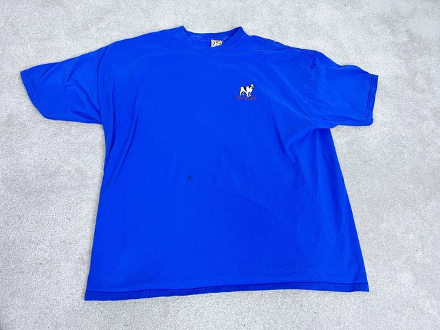 Vintage Big Dogs Shirt Mens 3XL XXXL Blue Graphic Dog Tee Double Sided Cotton Vintage Big Dogs Shirt Mens 3XL XXXL Blue Graphic Dog Tee Double Sided Cotton