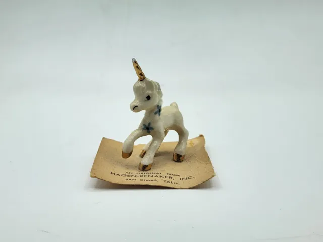 Vintage Retired Hagen-Renaker Mini UNICORN BABY Mythical Horse Figurine~NWT~READ