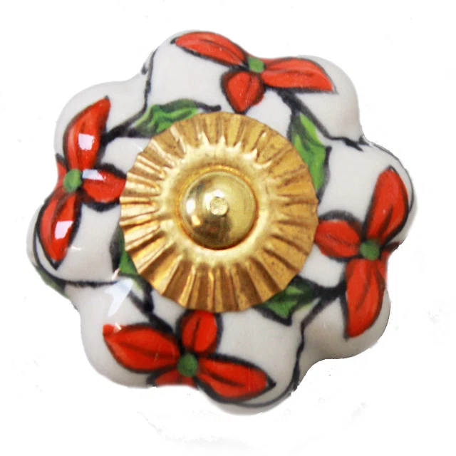 Set 7 Maniglie Mobili Color Zucche - Pomelli Ceramica Per Armadi E Cassetti Con Viti Incluse - Foto 4