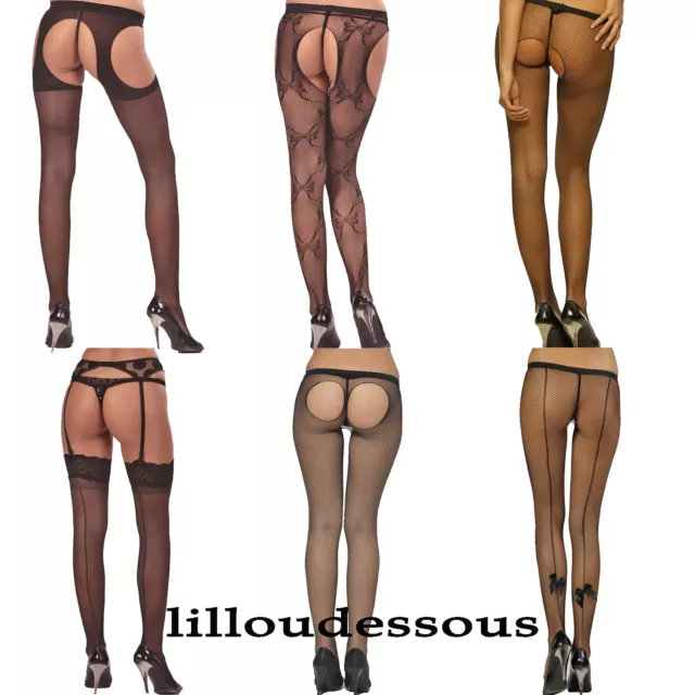 Collants Ouverts Voile Résille  Bas Tu Lingerie Sexy Promotion