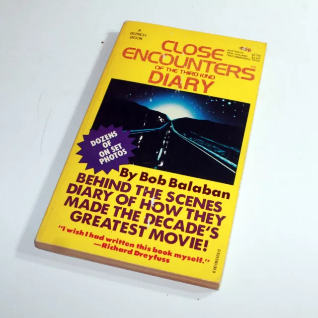 Close Encounters of the Third Kind Diary by Bob Balaban 1978/Paradise/Paperback