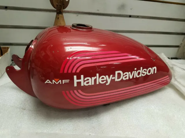 Gas Tank Harley AMF Original Factory Paint 1976 red OEM Superglide fx Shovelhead
