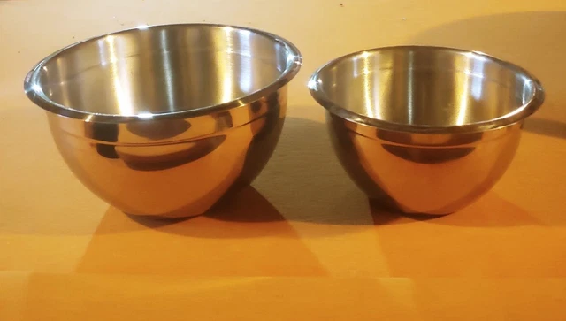 Juego de 2 tazones de acero inoxidable Tramontina 18/10 3 piezas & 1,5 Qt.