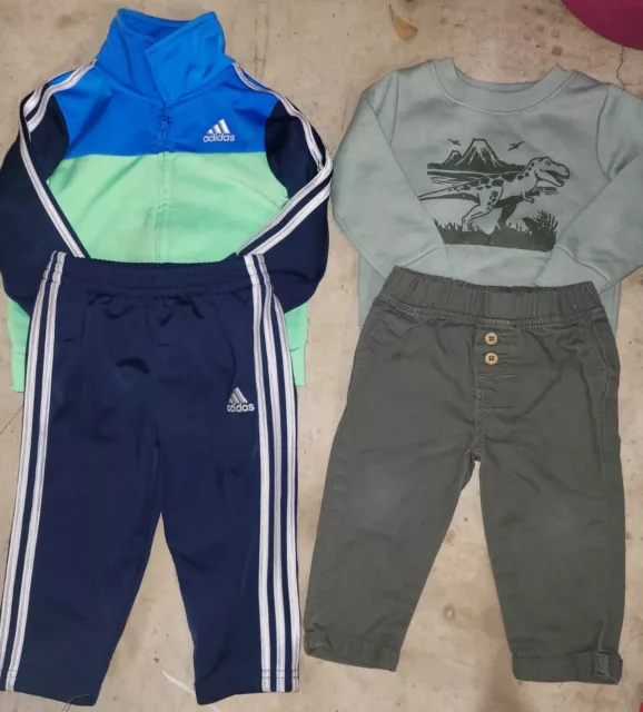Lot of 31 Clothing Pieces 12 Months Adidas Old Navy Cat&jack Etc