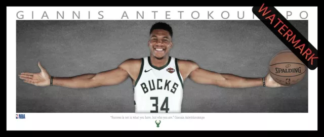 Giannis Antetokounmpo Milwaukee Bucks Wings -Framed Lithograph - 2021 Finals Mvp