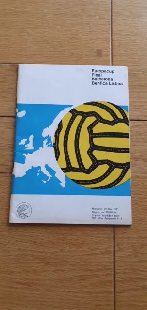 1961 European Cup Final In Bern .... Barcelona V Benfica.
