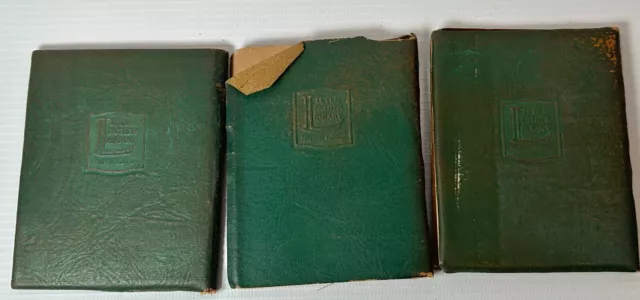 Lot 3 Antique Little Leather Library Books c1920~Stevenson~Dr Jekyll~Will Mill 2