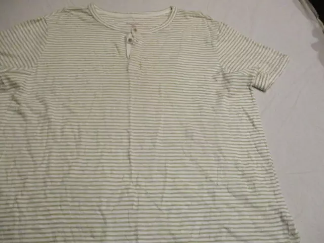 Womens merona green striped t-shirt sz xxl