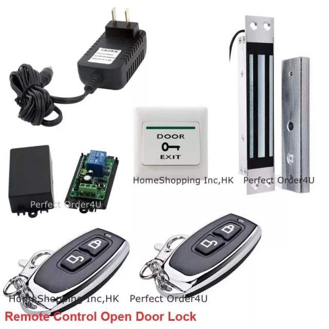 Door Access Control System, Electric Magnetic Lock+2 Wireless Remote Controls!