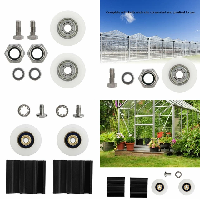 22mm Halls Greenhouse Door Wheel Replacement Kits - Grandado 22mm Halls Greenhouse Door Wheel Replacement Kits - Grandado