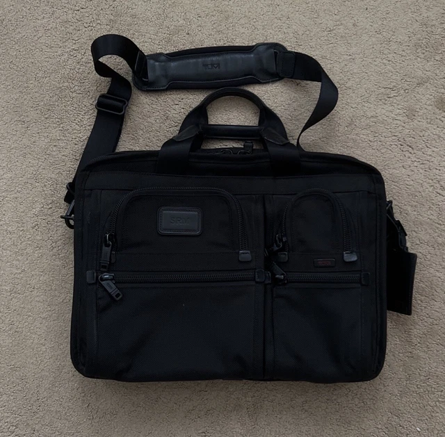 Tumi Alpha Ballistic Nylon Slim Laptop Messenger Bag Carry On Briefcase