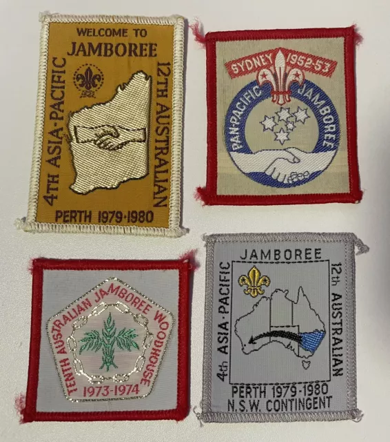 4 x Scout Australian /Asia Pacific Jamboree Badges