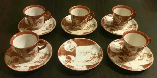 Antique Japanese Kutani Tea Set - Meiji Period - Export - VGC - Signed - Rare