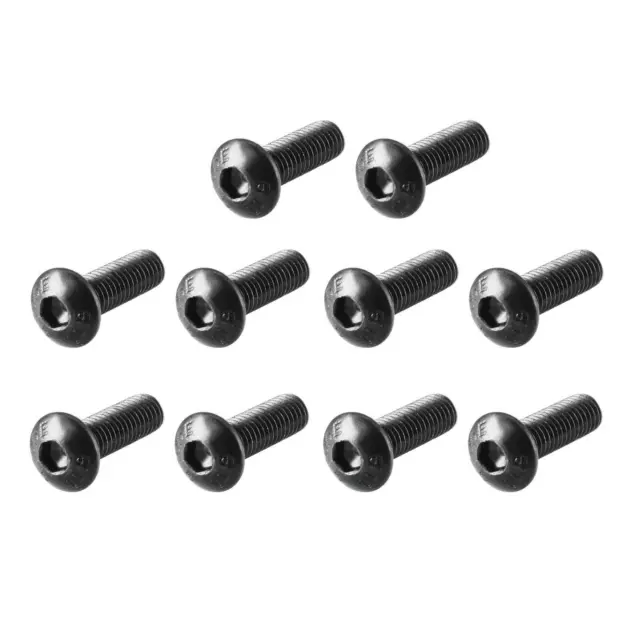 100x Esagonale Brugola Viti Testa Tonda Bombata Bullone Lega Acciaio M3x10mm