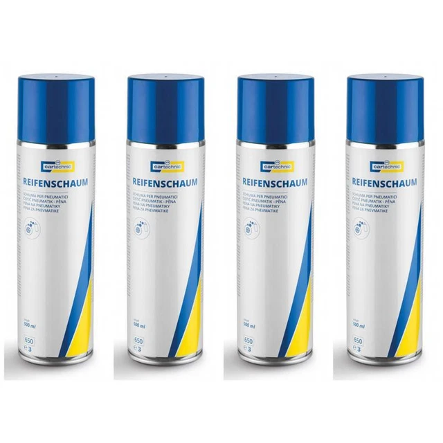 4 x Cartechnic Reifenschaum 500ml 40 27289 03465 2 Aktivschaum Gummipflege Glanz