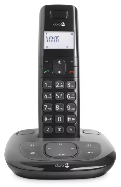 Doro Comfort 1015 DECT Senioren Schnurlos Telefon Schwarz Neu OVP