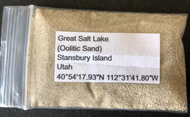 Utah Oolitic Sand Great Salt Lake Stansbury Island Sand Sample