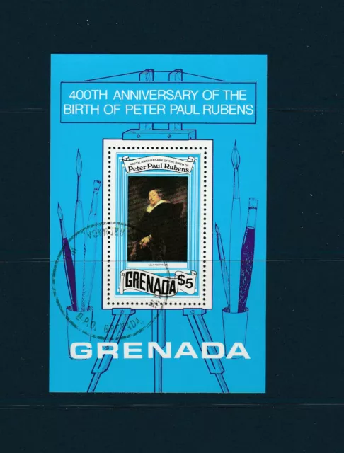 Grenade Grenada bloc  tableau peintre anniversaire Rubens 1978 num: 69