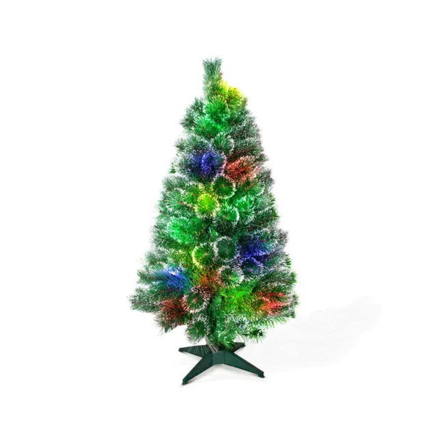 120cm Weihnachtsbaum Bunt LED Lichtfasern Christbaum Tannenbaum Weihnachten Xmas