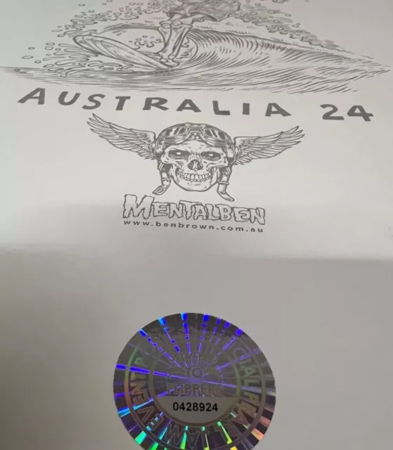 PEARL JAM SYDNEY Australia 11/21/2024 Concert Event Poster Ben Brown