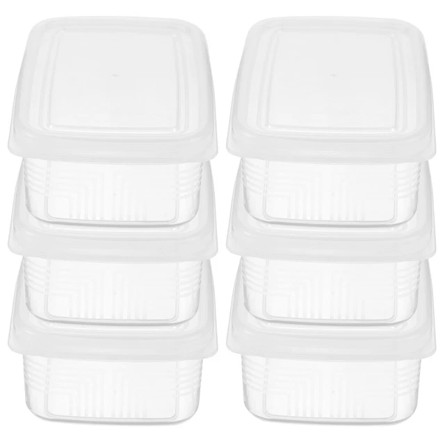 6 un. contenedor organizador de refrigerador caja de conservación pequeña caja de prueba de masa carne S