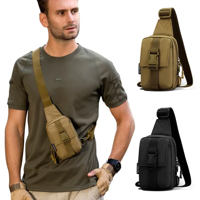 Bolsa De Pecho Táctico Militar Para Hombre Senderismo Mochila Deportiva EDC Moda