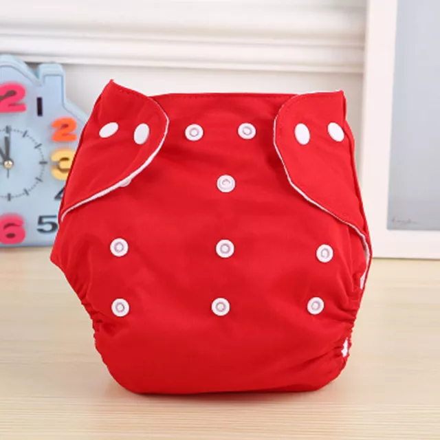 Baby Washable Cloth Diaper Nappies Adjustable Reusable 10pcs/5 Diapers+5 INSERTS 4
