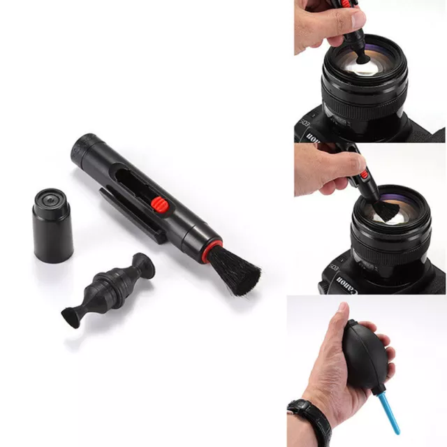 Kit de tissu de souffleur de stylo anti-poussière 3 en 1 pour magnétoscope DSLR 2