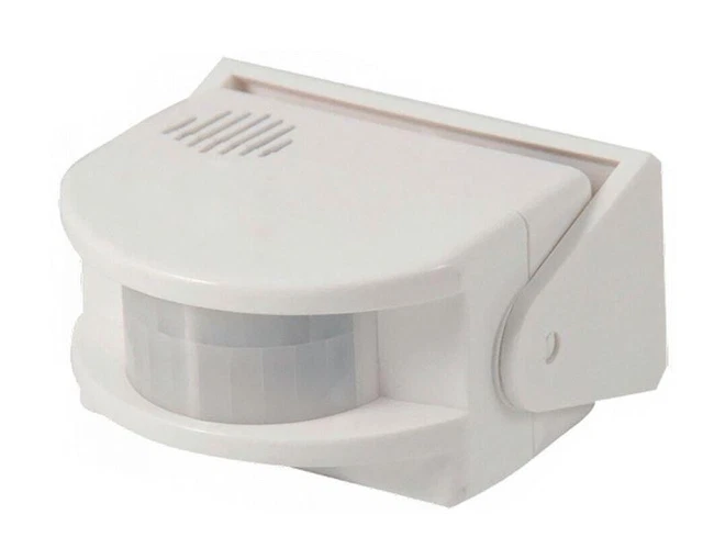 Sensore di presenza Electraline con allarme per interno portata 8 metri bianco -