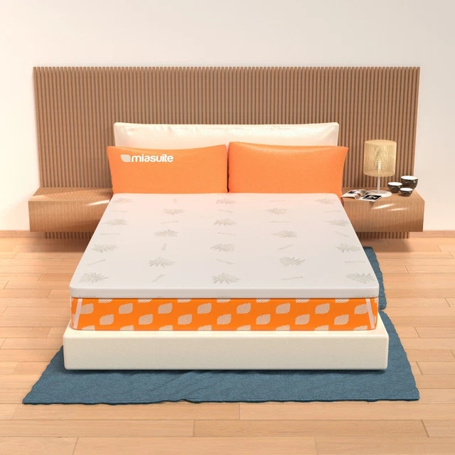Surmatelas Memory Foam MiaSuite 140x190 Cm – 7 Cm, Déhoussable, Orthopédique (neuf)