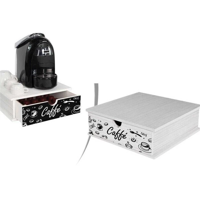 Contenitore Per Cialde Caffè In Bambù - 30x31x10cm | Per Capsule, Zucchero, Tè - Foto 8