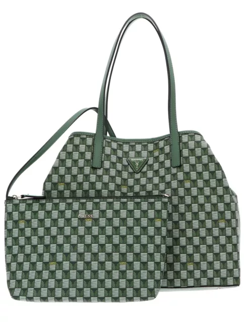 GUESS shopper bolsa Vikky II Tote Bag L Green Logo