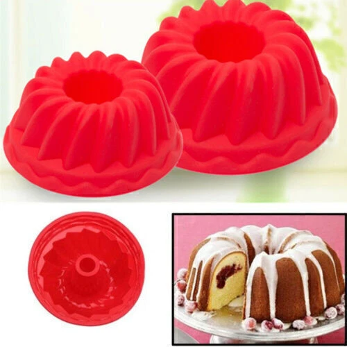 Fyearfly Moule à Gâteau Silicone 3D 29 Cm Rouge - Antiadhésif, Résistant Chaleur Et Froid, Facile Démoulage