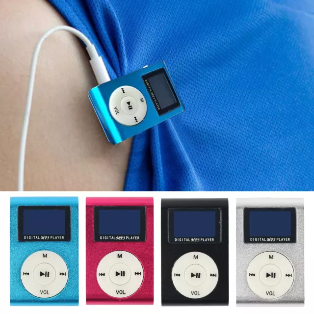 MP3 Mini Style Portable LCD Music Screen Media Player UK 32GB USB Clip Fast Hot