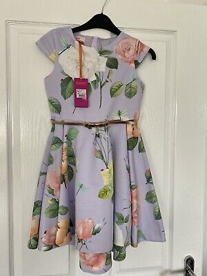 baker by ted baker girls Childs Floral Party Dress Age  10 Years Bnwt New