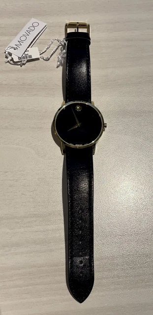 Movado Museum Men Yellow Gold Plated Quartz 40mm 0607271 Selling As-Is