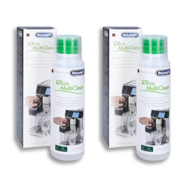 2x Eco MultiClean Limpiador Liquido para Máquina de Café DeLonghi SER3013