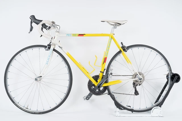 modern groupset on vintage bike