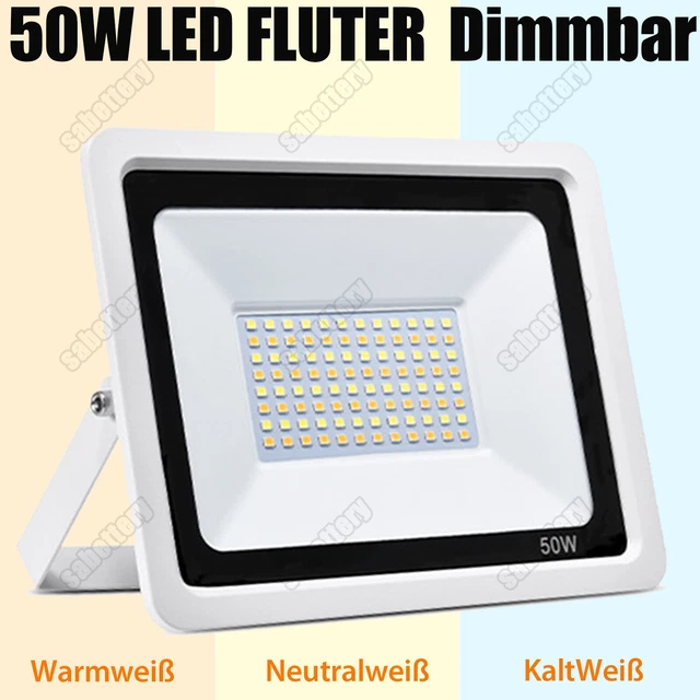 50W LED Fluter Flutlicht Aussen Strahler Farbig Scheinwerfer Dimmbar Garten DE