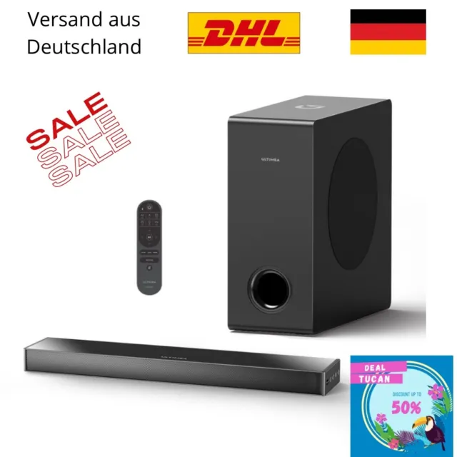 Soundbar für TV- Wireless Subwoofer 2.1 ULTIMEA Nova S40 Bluetooth 5.3 HDMI USB