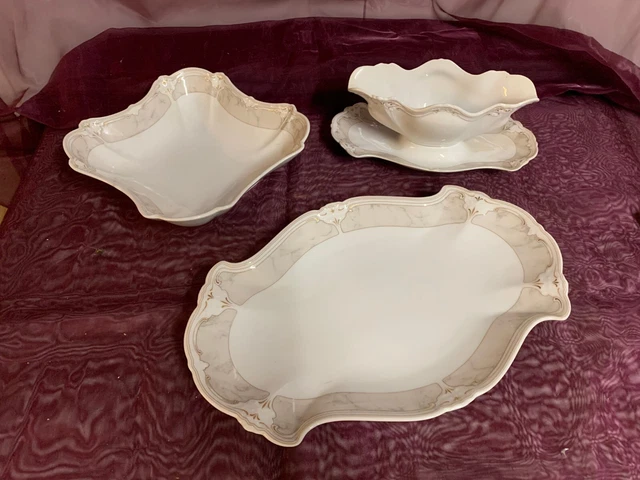 Tirschenreuth Hutschenreuther, Baronesse, Jacqueline, Schüssel, Platte, Sauciere
