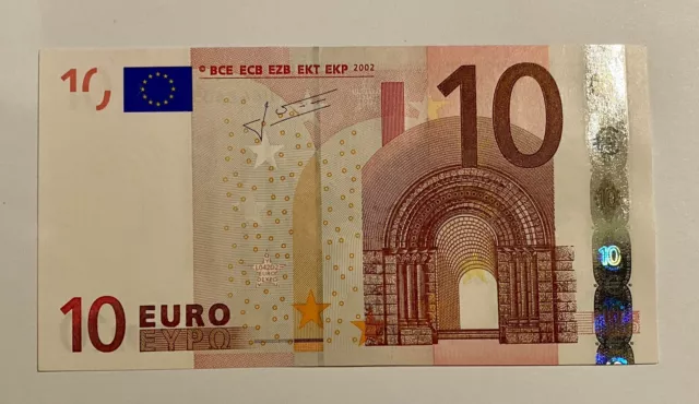 BILLET 10 EURO 2002 NEUF FRANCE TRICHET N°U44260386098 Imp L042D2