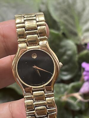 LADIES MOVADO GOLD TONE WATCH 87-A1-821 New Battery