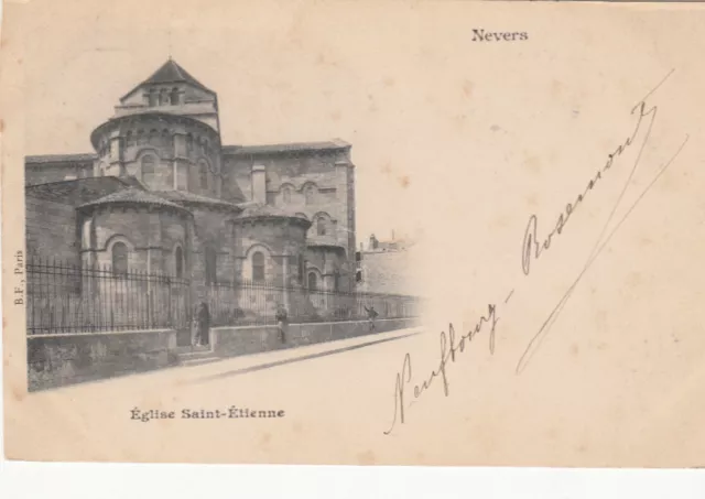 NEVERS Saint Etian Church Stamped 1900